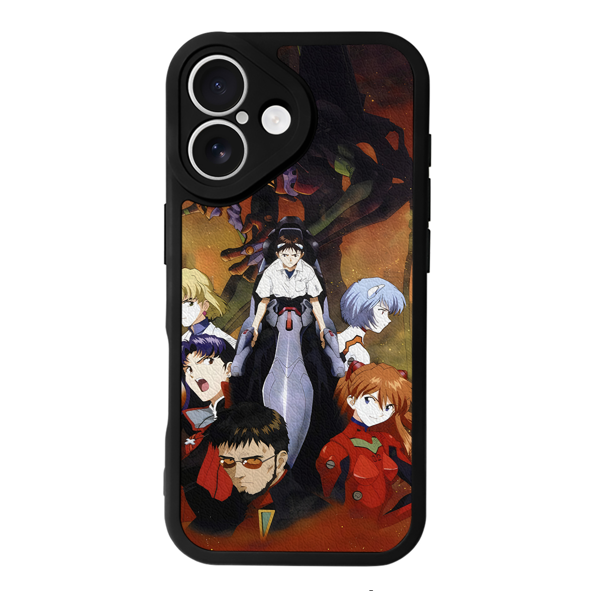（画像用） EVA 新世紀エヴァンゲリオン 【iPhone 16シリーズ対応】シリコンスマホケース（レザー調） 材質：シリコン